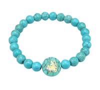 RWGSNB Bracelet Femme Pierre Naturelle, Bracelet Constellation Signe du Zodiaque Bangles Pierres Précieuses Turquoise Bleue Protection Naturelle Signe Astrologique Horoscope Bangles Cadeaux D'Anniv