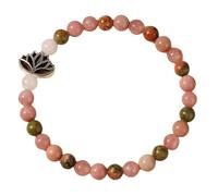 RWGSNB Bracelet Femme Pierre Naturelle, Bracelets Pierres Naturelles pour Femmes Avec Perles Rhodonite Délicates 6 Mm Bangles Élastiques Cristal pour Protection Spirituelle Bijoux Cadeaux