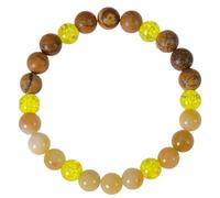 RWGSNB Bracelet Pierre Bracelet Pierre Naturelle 8 Mm pour Femmes et Filles Délicat Bangles Avec Naissance Corde Élastique Perles Précieuses Reiki Chakra Bijoux Cristal Cadeaux Spirituels Octobre