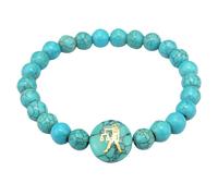 RWGSNB Bracelet Pierre Femme, Bracelet Constellation Signe du Zodiaque Bangles Pierres Précieuses Turquoise Bleue Protection Naturelle Signe Astrologique Horoscope Bangles Cadeaux D'Anniversaire po