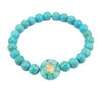 RWGSNB Bracelet Pierre Femme, Bracelet Constellation Signe du Zodiaque Bangles Pierres Précieuses Turquoise Bleue Naturelle Protection Signe Astrologique Horoscope Bangles Cadeaux D'Anniversaire po