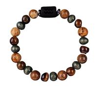 RWGSNB Bracelet Pierre Femme, Bracelet Personnalisé Pierres Précieuses Signe Du Zodiaque Constellation Œil Tigre Naturel Perles Spirituelles Protection Cristal Cadeaux D'Anniversaire Verseau