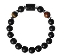 RWGSNB Bracelet Pierre Femme, Bracelet Pierres Précieuses Avec Signe du Zodiaque et Constellation Onyx Noir mat Qualité Supérieure Protection Spirituelle Cadeau D'Anniversaire pour Femme et Homme