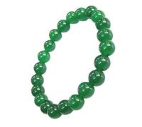 RWGSNB Bracelet Pierre Femme, Bracelets Pierres Précieuses D'Aventurine Verte Naturelle 8 Mm Bangles Perles Force Bangles Élastiques Cristal D'Émeraude Spirituel Bijoux Cadeaux pour Femmes et Hom