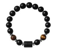 RWGSNB Bracelet Pierre Naturelle, Bracelet Perles Pierres Précieuses 8 Mm 12 Signes du Zodiaque Constellation Bangles D'Onyx Noir mat Naturel Bangles Cristal Noir Signature Cadeau D'Anniversaire po