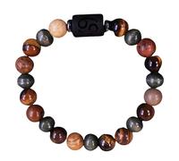 RWGSNB Bracelet Pierre Naturelle, Bracelet Personnalisé Pierres Précieuses Signe Du Zodiaque Constellation Œil Tigre Naturel Perles Spirituelles Protection Cristal Cadeaux D'Anniversaire Cancer