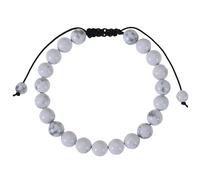 RWGSNB Bracelet Pierre Naturelle pour Femmes et Hommes Perles Délicates Bracelet Pierres Précieuses Réglable Corde Tressée Faite À la Main Bijoux Cristal Guérison Reiki Cadeaux Spirituels Howl