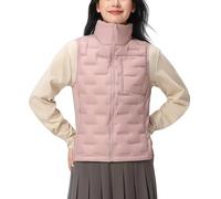 RWGSNB Manteaux Sans Manche Femme Gilet Matelassé Léger Femme col Montant Vestes Matelassés Sans Manches Vestes en Duvet À Fermeture Éclair Gilet Manteau D'Hiver Thermique L'Extérieur Avec Poc
