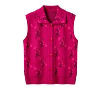 RWGSNB Pulls Motifs Floraux pour Vieille Vieille Dame et Vieilles Porte Pull Motifs Floraux Pull Boutonné avec Poches Gilets Décontractés pour Femmes Décontractées Haut Grand Mère Portant du R