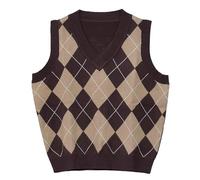 RWGSNB Pulls sans Manche Femme Pull sans Manches col V pour Femme Pull Chic À Rayures Torsadées Tricot Torsadé Couleur Unie Style Preppy Gilets en Maille Débardeurs Décontractés Rose Taille XS