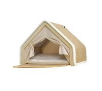 RWGVNGCLZ Villa de Tente for Chat Semi-fermée en Bois for Chats | Villa for chat en bois massif, conception toutes saisons à double usage, cadre stable for le repos félin en intérieur