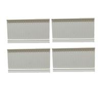 Rwigeboo 4 pièces revêtements de Maison de poupée 1:12 Panneaux lambris Accessoires Maison poupée 3.7x2.1 Garniture intérieure Blanche Miniatures Articles pour la décoration la ma