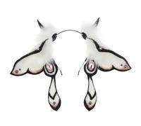 Rwigeboo Furry Ears, Cute Fluffy Horns Cosplay with Multiple Eyes Headband Plush Therian Ears for Halloween Costumes Themed Party