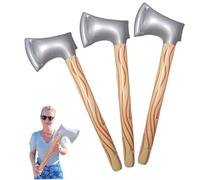 Rwigeboo Hache Gonflable 3 pièces 23 Pouces Jouets gonflables réalistes en PVC étanches avec Valve Accessoires d'halloween légers à Main pour Cospaly, Hache de faveur de fête