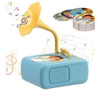 Rwigeboo Joueur de disques pour Enfants avec 96 Cartes Type-C Charges Educational & Learning Baby Record Player avec 8 Cartes d'enregistrement pour Les Jouets pour Enfants