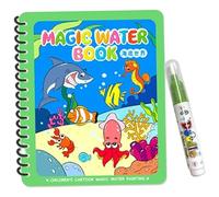 Rwigeboo Livre de coloriage d'eau, Livre de Peinture Mondial sous-Marin réutilisable avec Stylo, Dessin et Reconnaissance pour Enfants, Toys éducatifs Amusants pour Filles, Cadeau garçons
