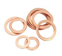RWLQWEA Cxiang-Rondelles d'arrêt M3 M4 M5 M6 M8 M9 M10 M11 M12 M13 Copper Sealing Washer for Boat Crush Washer Flat Seal Ring Fitting, 10Pcs, Corrosion et Durable(M12x18mmx1mm)