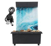 Rwoora Fontaine à boule de table, fontaine à eau en pierre irrégulière d'intérieur pour la relaxation, décoration de maison/bureau, méditiation, résine d'eau, cadeau de pendaison de crémaillère,