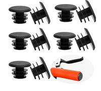Rwoythk Lot de 10 bouchons d'extrémité de guidon de vélo, embouts solides en caoutchouc noir, pour la plupart des vélos de route et de montagne