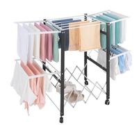 Rwoze Etendoir Linge intérieur en Acier Inoxydable Robuste Facile à Monter conçu pour Durer. Notre Sechoir Linge Pliable Offre Une Grande Stabilité et Son Design Permet Un séchage Efficace.