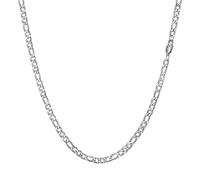 RWQIAN Argent Collier Figaro 5mm Acier Inoxydable Chain Necklace Figaro Bijoux Chaîne Simples 46CM/51CM/56CM/61CM/66CM Hommes Femmes Emballage indépendant et exquis