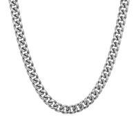 RWQIAN Chaîne Hommes 9mm Acier Inoxydable Gourmette Chaîne Argent Cubain Maille Collier Maille Cubain Collier longueur 45cm Bijoux Cadeau pour Homme Femme