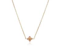 RWQIAN Collier Femme Trèfle Or, Collier Pierre de Naissance 12 Mois Acier Inoxydable Imperméable Zircone Cubique Pendentif Réglable Bijou Cadeau Anniversaire pour Femme Petite Amie Juillet