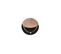 RWQIAN Initiales Lettre Collier Homme Acier inoxydable Argent Cuba Chain Alphabet A-Z Pendentif Bijoux Cadeaux pour Hommes 50cm