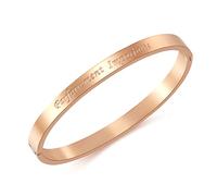 RWQIAN Inspirational Phrases Jonc Bracelet Message Femme Personnalisé Bracelet Plusieurs Messages au Choix,Jonc Fin en Acier Inoxydable Parfaitement Imparfaite Bracelet Couleurs Or Rosé
