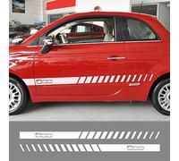 RWRAPS 2 pièces Autocollants de Voiture en Vinyle Bandes latérales de Porte Autocollants Film Graphique de décoration de carrosserie Automobile de Course, adapté aux Accessoires Fiat 500 Abarth