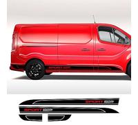 RWRAPS 4 pièces/lot voiture deux bandes latérales autocollants décor personnalisé camping-car Van graphiques vinyle décalcomanies, adapté aux accessoires Fiat Talento