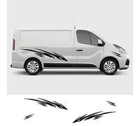 RWRAPS 4 pièces voiture autocollants porte couverture décor camping-car vinyle Film décalcomanies, adapté pour Renault Trafic 2 3 Fiat Talento Opel Vivaro