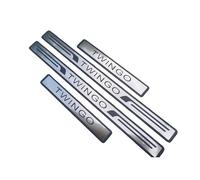 RWRAPS 4pcs Protections de Seuil de Porte de Voiture pour Twingo,Protecteur de seuil de Porte Anti-Rayures Panneau de Protection intérieure en Acier Inoxydable