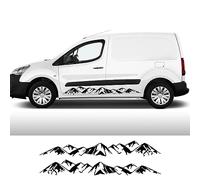 RWRAPS Autocollants de porte latérale de voiture graphiques autocollants de décoration en vinyle de Style montagne, adaptés aux accessoires de camping-car Citroen Berlingo K9 XL