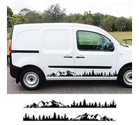 RWRAPS Autocollants de porte latérale de voiture Van Mountain Tree Graphics Vinyl Stickers, Fit for Renault Kangoo 1 2 3 4x4 MK1 MK2 MK3 Accessoires