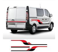 RWRAPS Autocollants graphiques de rayures de porte de voiture autocollants de Film de vinyle de camping-car, adaptés aux accessoires Renault Trafic 2 3 MK3 MK2