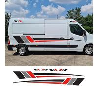 RWRAPS Autocollants latéraux de corps de fourgon autocollants graphiques de camping-car de voiture, adaptés aux accessoires automobiles Renault Master Nissan NV400 Opel Vauxhall Movano