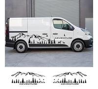 RWRAPS Autocollants latéraux de porte de voiture camping-car montagne graphiques autocollants en film vinyle, adaptés pour Renault Trafic 2 3 MK3 MK2 MK1 accessoires