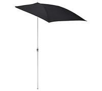 RWRAPS Balcon Demi-parasol, Petit Parasol D'extérieur, Parasol De Jardin Semi-Circulaire Noir Réglable, Adapté Aux Petits Espaces, Sans Socle, Avec Ventilateur Pliant