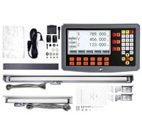 RWRAPS Kit de Lecture numérique LCD à 2 Axes, Kit DRO et encodeurs à échelle linéaire en Verre KA300 ou KA500 for Le fraisage de meuleuse de Tour, SDS2-3VA(Package 1)