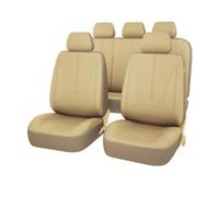 RWRAPS Voiture Ensembles Housse de Siege pour Ren-Ault Megane CC 2002-2008, Housses De Siege PU Cuir Avant Et Arrière Imperméable Couverture Siège Accessoires,G/Beige