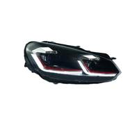 RWRPQEDEXM 2 Pièces Pour VW Pour Golf 6 MK6 Pour TSI Pour GTI 2009-2012 Ensemble De Phares De Voiture Lampes LED Feux De Jour Clignotants Dynamiques Phares(Red)