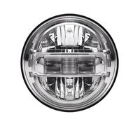 RWRPQEDEXM Ensemble Phares Phare Rond Universel LED 7 Pouces Voiture pour Lada pour Niva Feux De Croisement Et Route Faisceau Haut Et Bas 90 W Anneau Halo Ambre Ensemble Phares(1pcs Silver)