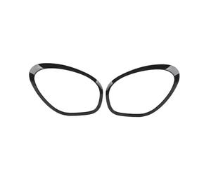 RWRPQEDEXM pour R60 2011-2016 Voiture Avant Arrière Cadre De Lampe Garniture De Phare Anneau Remplacement Arrière Entourage Couverture Garnitures Phare Transparent Abat Jour(Black Front Trim)