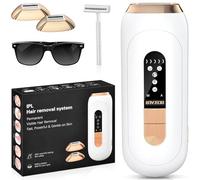 RWSRW IPL Épilateur Lumière Pulsée, 0,2s Clignotement Rapide IPL Laser Epilation Definitive, 5 Niveaux Énergie Épilation 4 en 1 pour Aisselles, Corps, Hommes, Femmes (Blanc nacré)