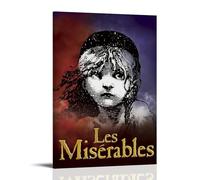 RWTWQGEQWGR Poster de film Les Misérables - Décoration murale - Esthétique - Affiche design - 30 x 45 cm - Style cadre