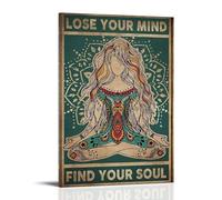 RWTWQGEQWGR Poster Lose Your Mind Find Your Soul - Décoration murale - Esthétique - Poster - 40 x 60 cm - Style cadre