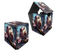 RWUTYTIUL Boîte de rangement pour cartes MTG Commander, boîte de rangement pour cartes pouvant contenir plus de 100 cartes à manches, cuir PU, grande taille, aimant puissant, pour jeux de société