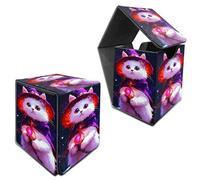 RWUTYTIUL Boîte de rangement pour cartes MTG Commander, boîte de rangement pour cartes pouvant contenir plus de 100 cartes à manches, en cuir synthétique, grande taille, aimant puissant, pour jeux de