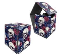 RWUTYTIUL Boîte de rangement pour cartes MTG Commander, boîte de rangement pour cartes pouvant contenir plus de 100 cartes à manches, cuir PU, grande taille, aimant puissant, pour jeux de société